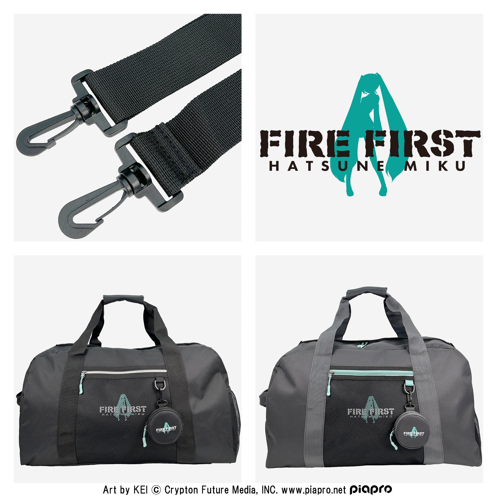 HMX-101 初音ミク FIRE FIRST コラボ ボストンバッグ 56.7L 大容量